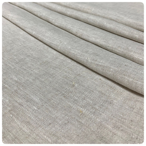 Pure 100%  Linen Fabric. Washed Linen col. Oatmeal