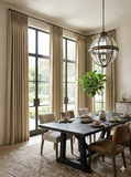 Soft Glow Viscose Drapery "Shima" Collection. Luxury Shimmering Viscose Curtains. Custom Boho Shiny Window Drapes.
