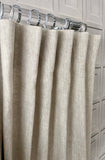 Custom Washed Linen Oatmeal drapery panels.