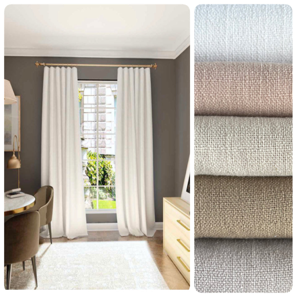 SOHO Custom Faux Linen Drapery Panels. Handmade in Canada ...