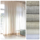 Toronto Semi Sheer Faux Linen Designer Drapery.