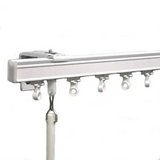 Custom Ripplefold Drapery Hardware.  6ft, 8ft, 12ft, 16ft White Channel Tracks. Ceiling and Wall mount.