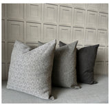 Herringbone Tweed Performance fabric Cushion covers with Feather Inserts.