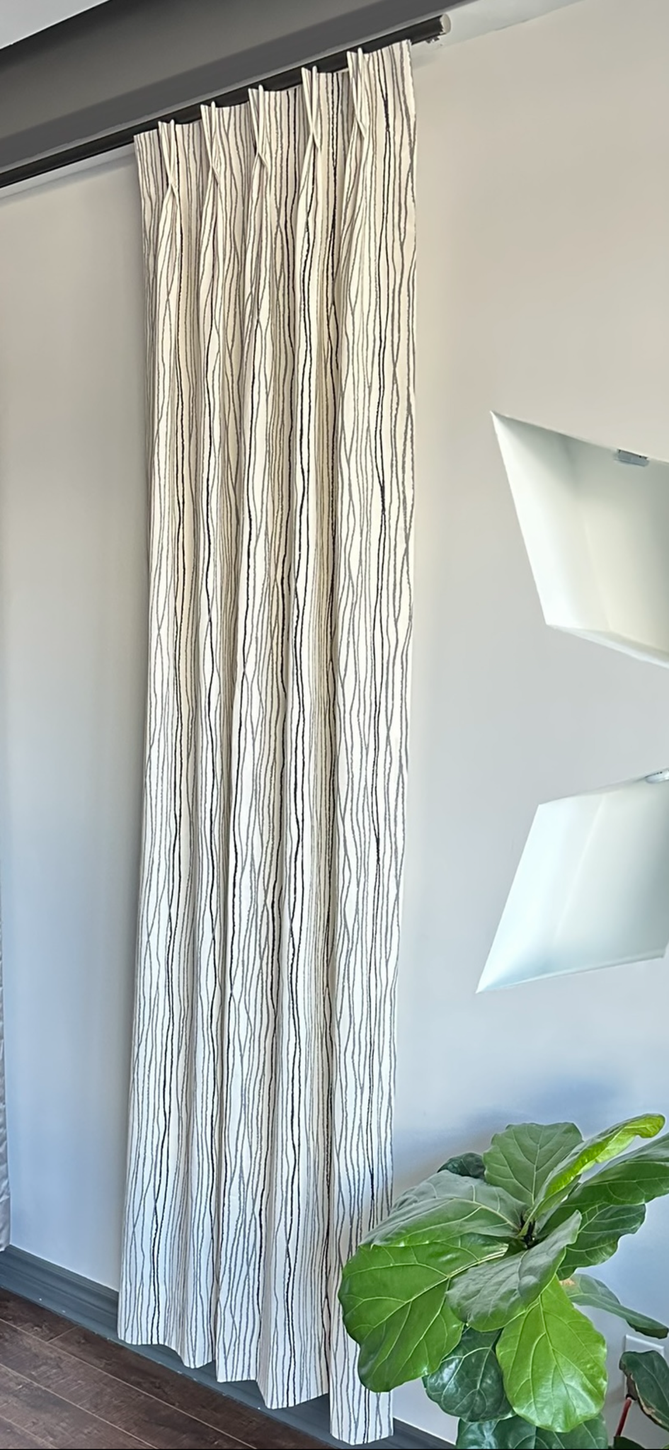 Fixed Panel Drapery ArtsThread Designer Cotton Striped Print Drapery Panels. – HFDraperyStudio