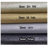 Shimmer Linen fabric samples