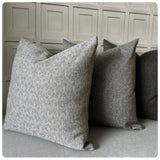 Herringbone Tweed Performance fabric Cushion covers with Feather Inserts.