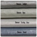 Shimmer Linen fabric samples