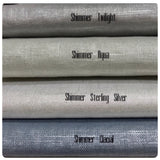 Shimmer Linen fabric samples